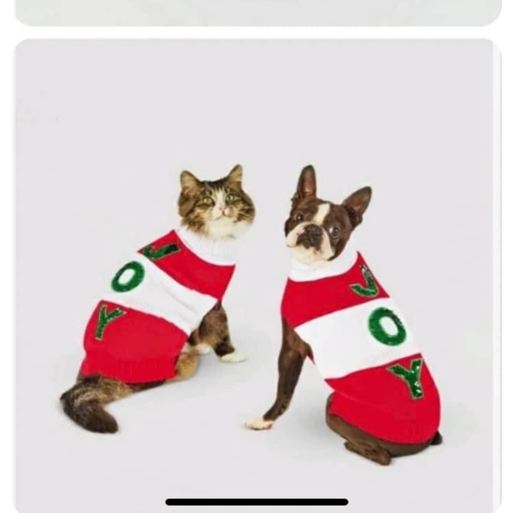 New cat dog Christmas sequin sweater small Wondershop